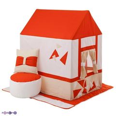 Текстильный домик-палатка с пуфиком для девочек и мальчиков "Замок Сомерсет"