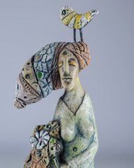 Скульптура из шамотной глины «Атмосфера весны», 32х15 см, Falco Ceramic