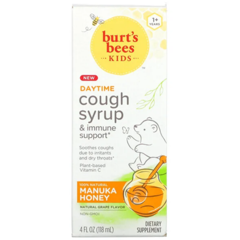 Burt's Bees, Для детей, сироп от кашля и поддержки иммунитета, для детей от 1 года, со вкусом натурального винограда, 118 мл
