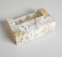 Коробка для эклеров с вкладышами - 5 шт «Для вдохновения», 25,2 х 15 х 7 см