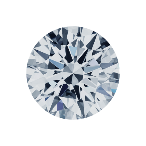 Муассанит Серый "Бриллиантовая огранка" 6,5 мм