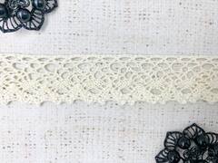 Кружево хлопковое/Тесьма вязаная, ш. 3 см, суровый