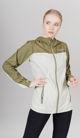 Ветро и водозащитная куртка с капюшоном Nordski Rain Light Green-Olive женская