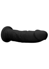 Черный фаллоимитатор Silicone Dildo Without Balls - 22,8 см. - 