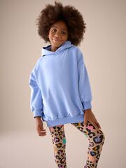 Толстовка удлиненная с капюшоном для девочки Next E61-673, Голубой