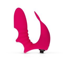 Ярко-розовая вибронасадка на палец Finger Vibrator - 