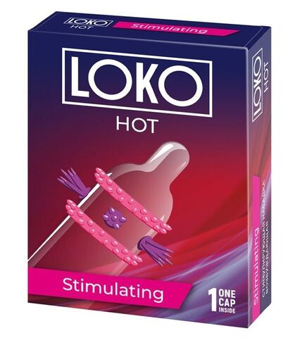 Стимулирующая насадка на пенис LOKO HOT с возбуждающим эффектом - Sitabella Sitabella condoms 1456