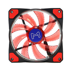 Вентилятор Mastero MF-120, 120мм, 1200rpm, 3-pin+Molex, черный/Red, 40CFM, 20дБ, антивибрационные прокладки (MF120RV1)
