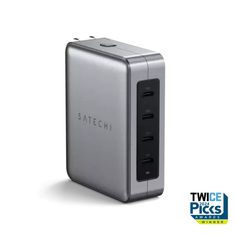 Зарядное устройство Satechi 145W USB-C 4-Port GAN Travel Charger, Space Gray