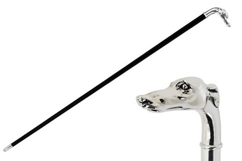 Трость мужская Pasotti Silver Greyhound Head Cane, Италия.