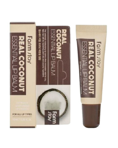 FarmStay Real Coconut Essential Lip Balm - Бальзам для губ с экстрактом кокоса