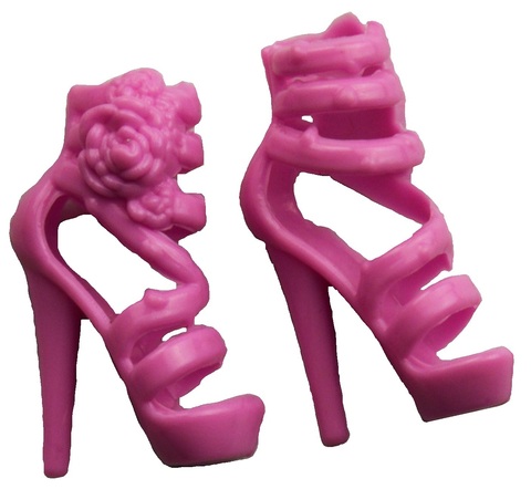 Туфли для кукол на липучках 5,3 см - розовый