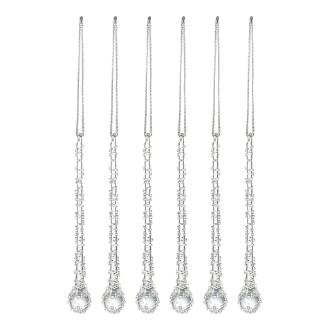 Набор ёлочных украшений Icy sparkles из коллекции New Year Essential, 6 шт.