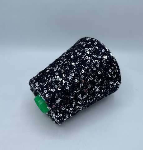 Luxury Selection by RiGo (пр.Италия), art-Lustro, 230м/100гр, 50%Хлопок 50%Полиэстер(пайетка),цвет-Темно-синий(569),арт.35604