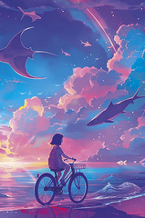 Открытка, Девушка, 12,5*18,5 см, 1 шт.