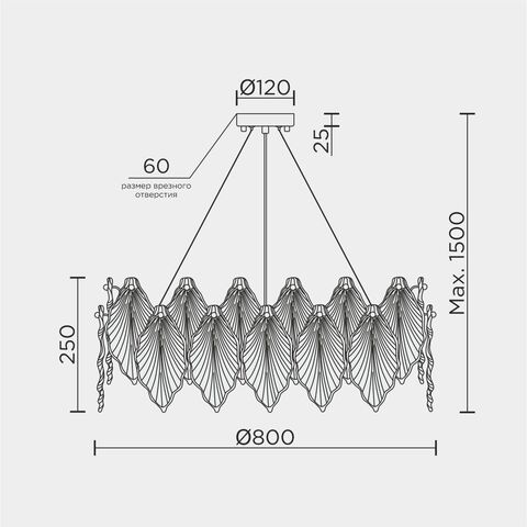 Подвесная люстра Modelux ML.2293.800 GD