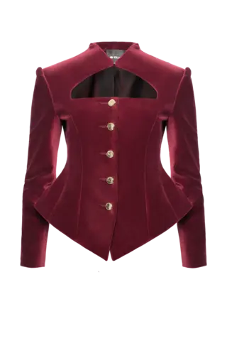 “Velvet moon” Жакет приталенный из шелковистого бархата