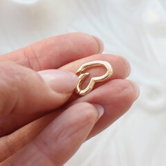 УЦЕНКА!!! Замок карабин в форме сердца, 17*11 мм, родий У087