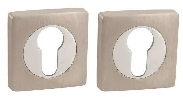 Накладка квадрат на цилиндр Инерта FZ14-HL SN/CP, цвет никель (гарантия - 12 месяцев)