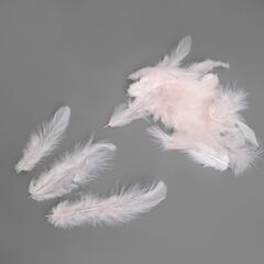 Перья в пакете, Нежно-розовый, 8-10 см, 100 шт.