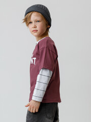 фуфайка  для мальчика  КР 302913/коричневый 1614 к632