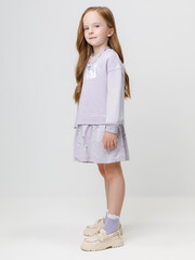 платье  для девочки  КР 5957/сиреневый 3710 к647