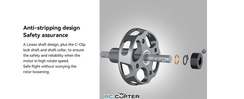 T-Motor AT2312 KV1400 длиный вал