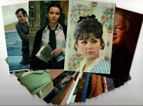 Подборка открыток с артистами СССР - 70, 80-е годы - 25 штук — чистые, без повторов