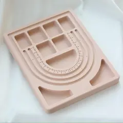 Планшет для сборки колье, 20*25*2 см, ячейки 8,5 мм, тёплый беж, ФТ024