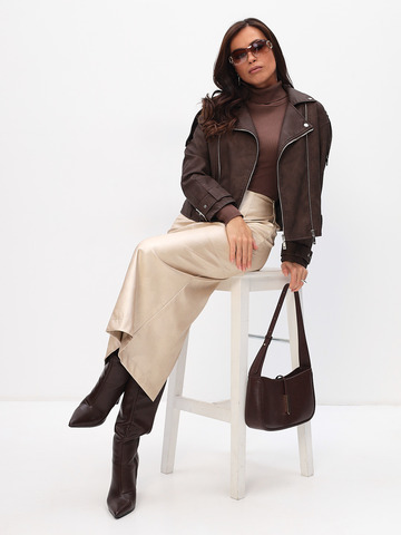 Юбка из экокожи