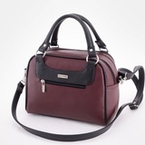 Сумка Саломея 269 наппа бордо + черный