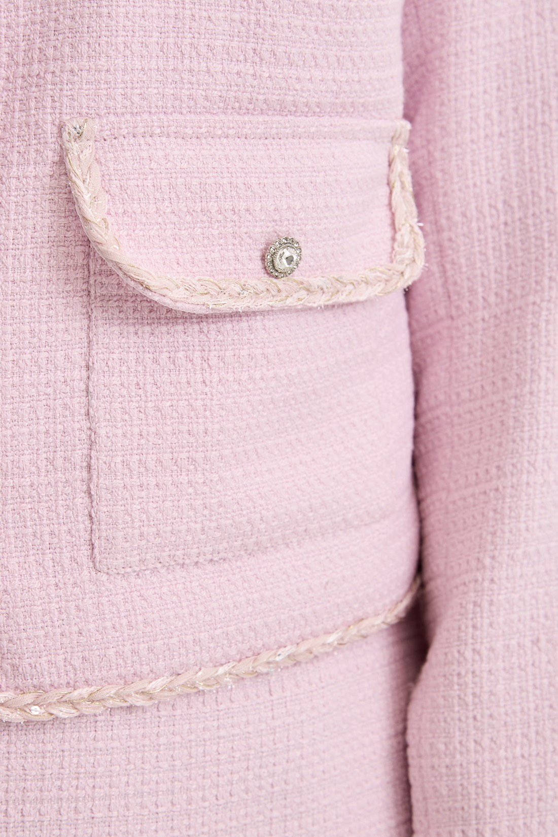 Жакет из твида, розовый