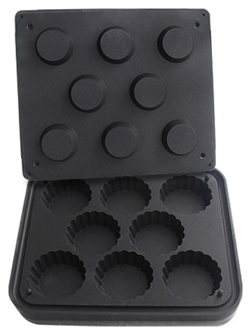 Форма для тарталетницы Kocateq DHTartmatic Plate 51 (круглые, верхний ? 84 мм, нижний ? 71 мм, 8 шт.)