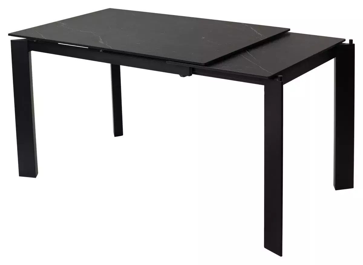 Стол CORNER 120 MATT BLACK MARBLE SOLID CERAMIC / BLACK, DISAUR