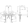 Gessi 316 Смеситель для раковины на 3 отверстия, без донного клапана, излив 156мм, h=269мм, цвет: steel brushed 54011#239