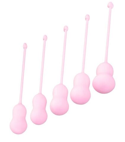 Набор из 5 розовых вагинальных шариков Tulips - ToyFa Flovetta 457710