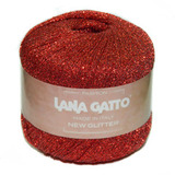 Пряжа Lana Gatto New Glitter 8585 красный