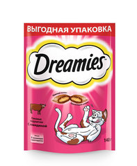 Dreamies лакомство для взрослых кошек с говядиной 140 г