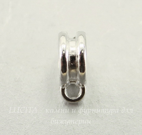 Бейл (цвет - серебро) 11х8х4 мм, 5 штук