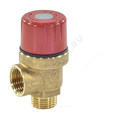 Клапан предохранительный угловой латунь 242 Ду15х15 Ру10 НР/ВР G1/2"хG1/2" Рср=3бар Рн=1.5...10бар 110С Icma 91242ADAF