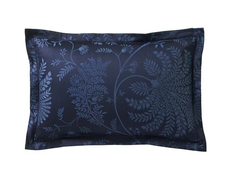 Постельное белье 2 спальное евро Blanc des Vosges Palmyre Bleu Nuit