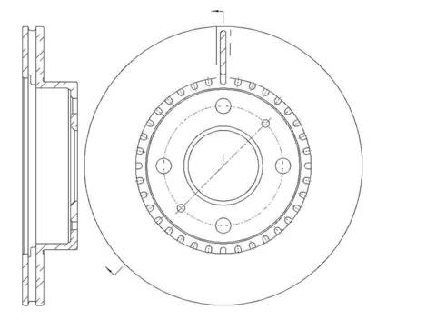 Диск тормозной вентилируемый G-brake  GR-20401