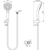 Душевой набор 3 режима Ideal Standard IdealRain Evo Round L3 B2239AA