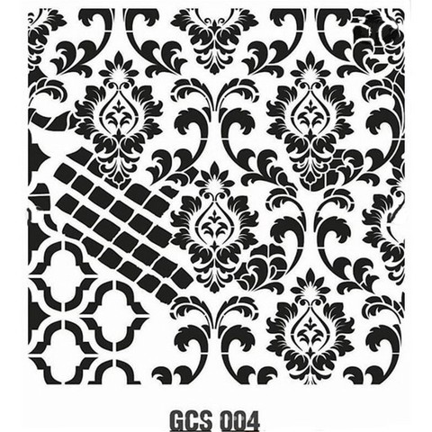 STENCIL TEMPLATE GCS-004 кирпичи/венз/узор 45*45см