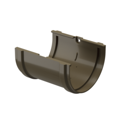 Соединитель желобов Premium, каштан