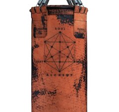 Боксерский мешок DIKO FILIPPOV буйволиная кожа 130см/40см/58-60кг, коричнево-черный