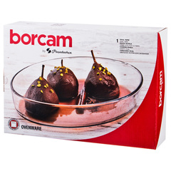 Овальная форма для запекания 2,3 литра Borcam 59064 форма для выпечки жаропрочная стеклянная 30,6х21,6х6 см коробка