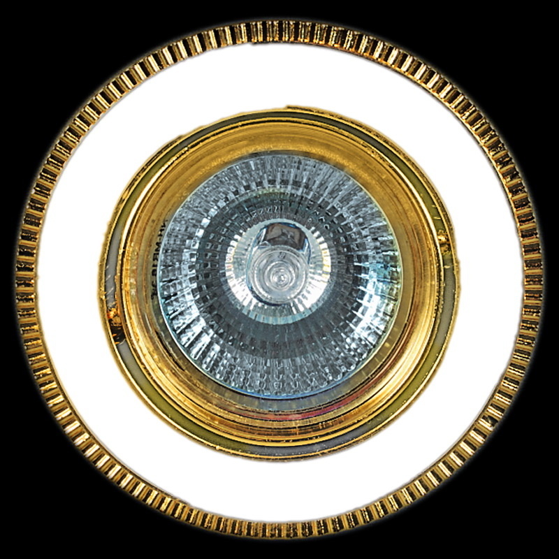Светильник точечный встраиваемый 1025/E1 MR16 WT+GD Белый/Золото