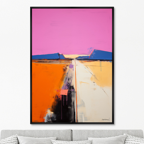 ArtNoMore - Репродукция картины на холсте Landscape collection, Lines of sunset, No 1, 2024г.