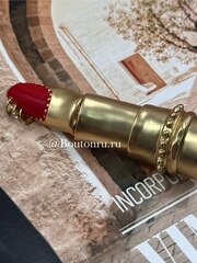 Кольцо-трансформер Скиапар. в виде пальца с красным ногтем и пирсингом